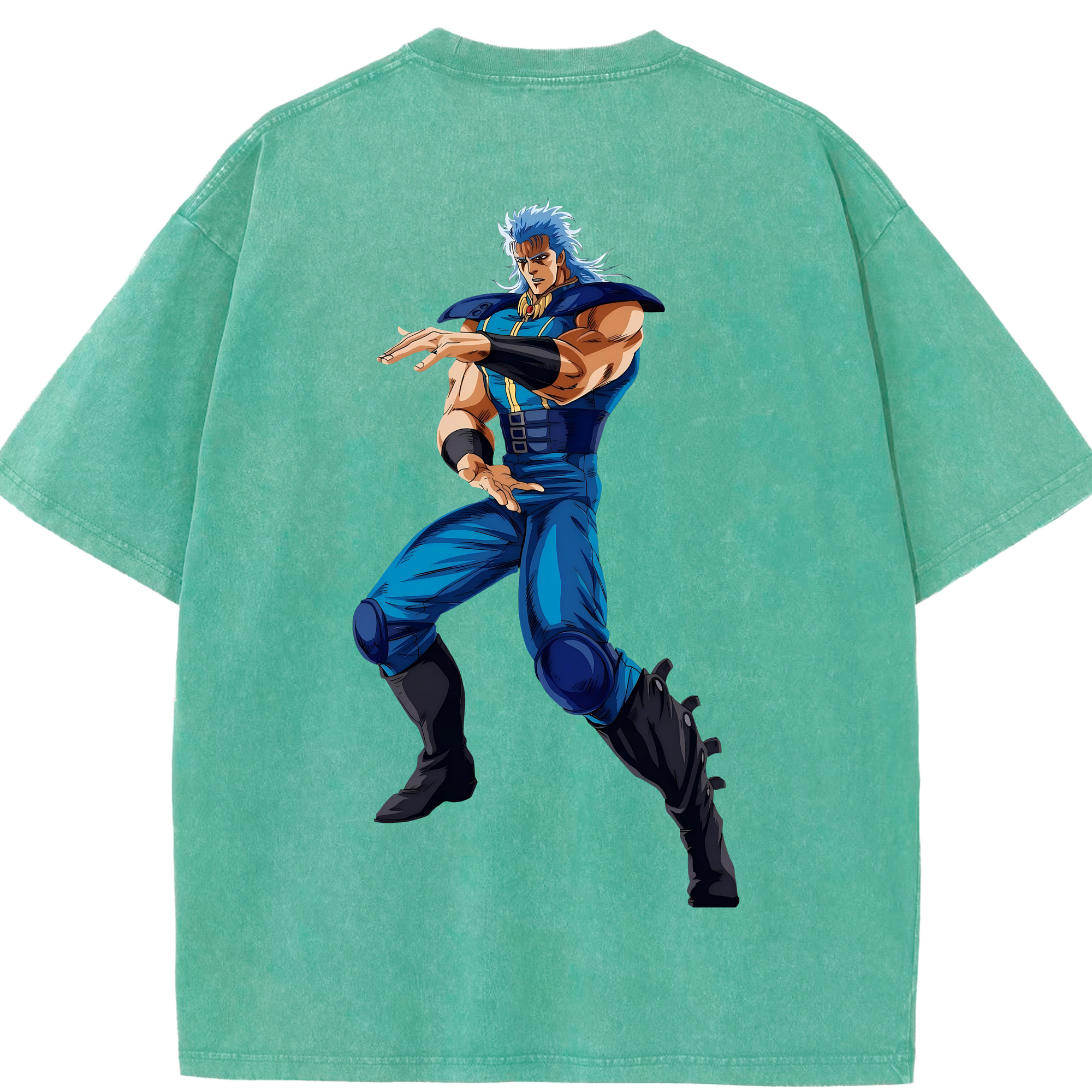 （画像用） 北斗の拳 Fist of the North Star 綿100% ヴィンテージ風 半袖Tシャツ（背面プリント）